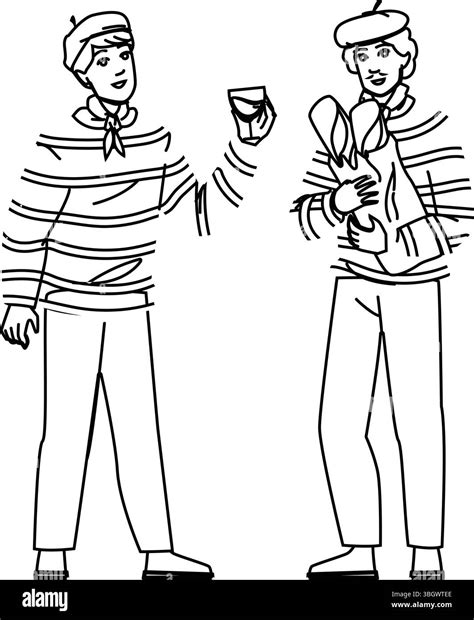 happy french man vector Stock Vector Image & Art - Alamy