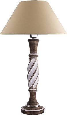 Buy Homesake Wood and Mabel Antique Table Lamp with Golden Shade (Black ...