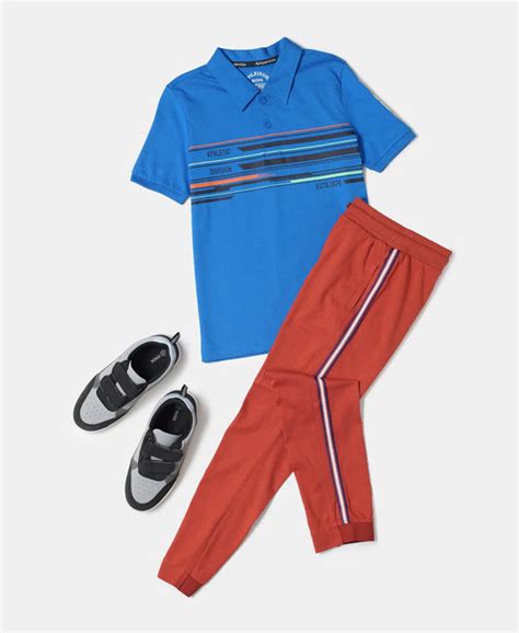 Buy Boy's Super Combed Cotton Rich Graphic Printed Half Sleeve Polo T ...