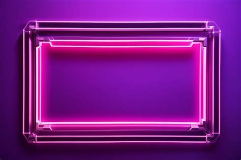 A purple neon frame with a purple background | Premium AI-generated image