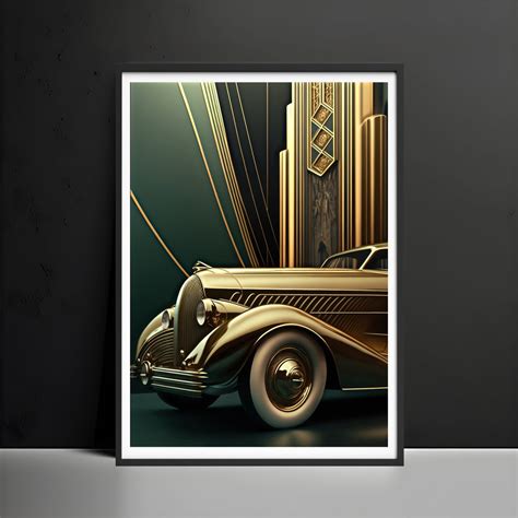 Wall Art Decor Prints,art Deco Wall Decor, Vintage Luxury Car Art Print ...