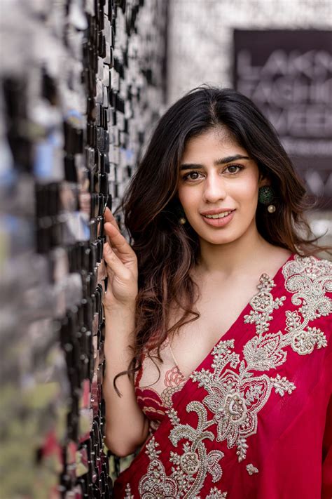 Alisha Chopra in our Fuchsia Draped Nejma Saree – Bhumika Sharma