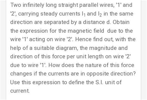 two infinitely long insulated wires are kept perpendicular to each ...