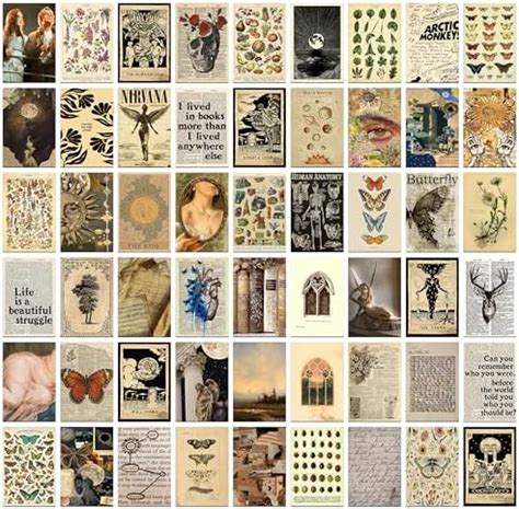 Wallgasm Black & White Aesthetic Poster Set - Set of 54, 4 x 6 Inches ...