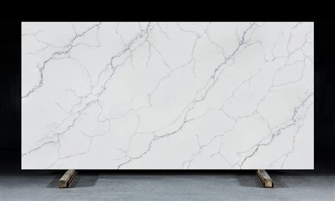 Artificial Engineered white grey vein marble looks Quartz Slabs for ...