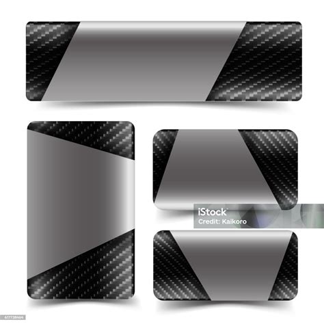 Collection Of Carbon Fiber Web Tag Banner And Stock Illustration ...