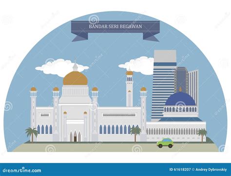 Brunei, Bandar Seri Begawan - Capital City, Pinned On Political Map ...