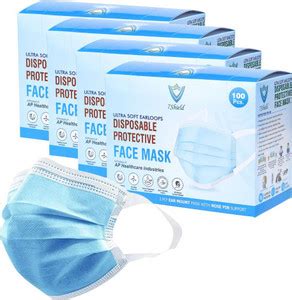 7SHIELD CE and ISO Certified Surgical mask with Extra soft Fabric ear ...