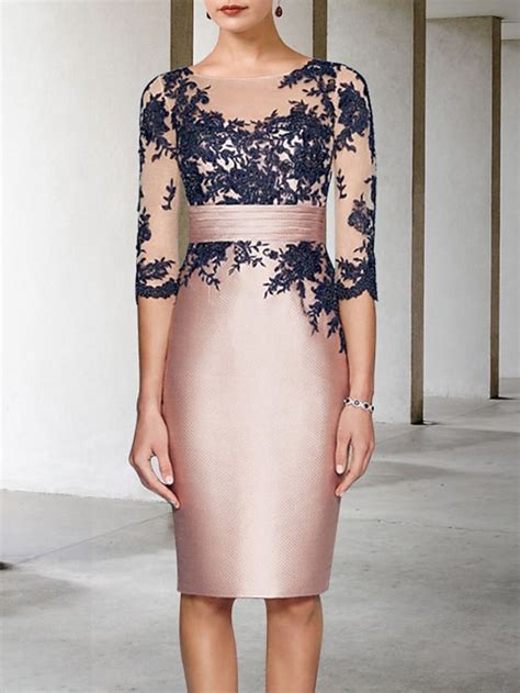 Two Piece Sheath Mother of the Bride Dress Wedding Guest Church Elegant ...