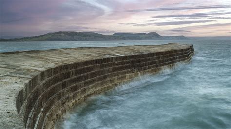 Download wallpaper 3840x2160 pier, bricks, sea, horizon 4k uhd 16:9 hd ...