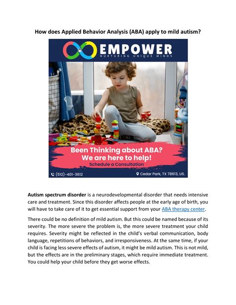PPT - How does Applied Behaviour Analysis apply to mild autism? PowerPoint Presentation - ID ...