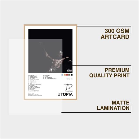 Travis Scott Music Album Art Wall Posters Pack of 6 A4 size – Stickerly