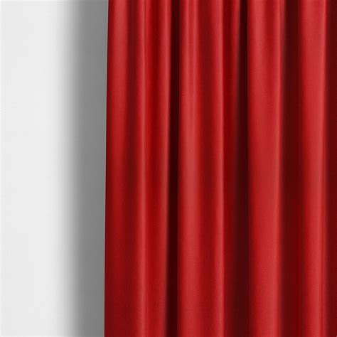 Como Soft Wool Effect Plain Chenille Quality Upholstery Fabric In Red ...
