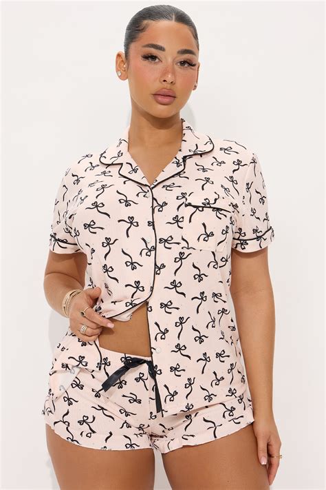 Always Cute Pointelle Short Sleeve PJ Short Set - Pink | Fashion Nova