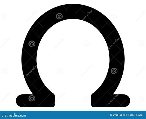 Omega Sign Silhouette Vector Art White Background | CartoonDealer.com ...