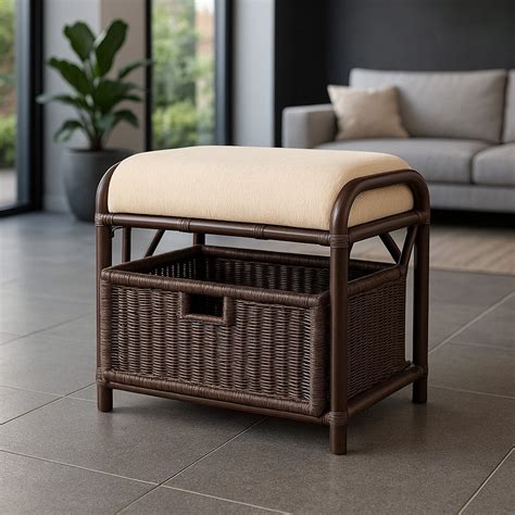 IRA Handmade Rattan Wicker Ottoman Footstool – IRA Furniture
