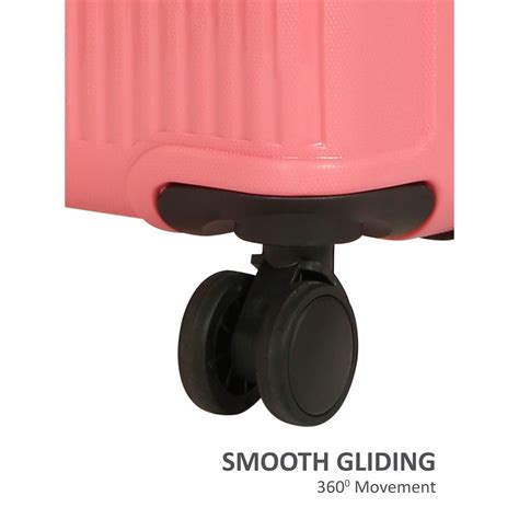 Buy Teakwood Whitefield Pink Hard-Sided Cabin Trolley Bag (S) Online