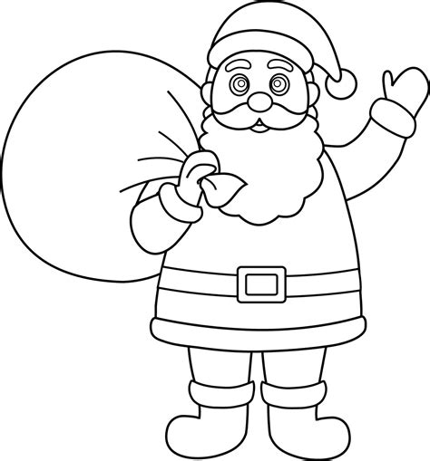Santa Claus Face With No Beard Coloring Page - Coloring Home