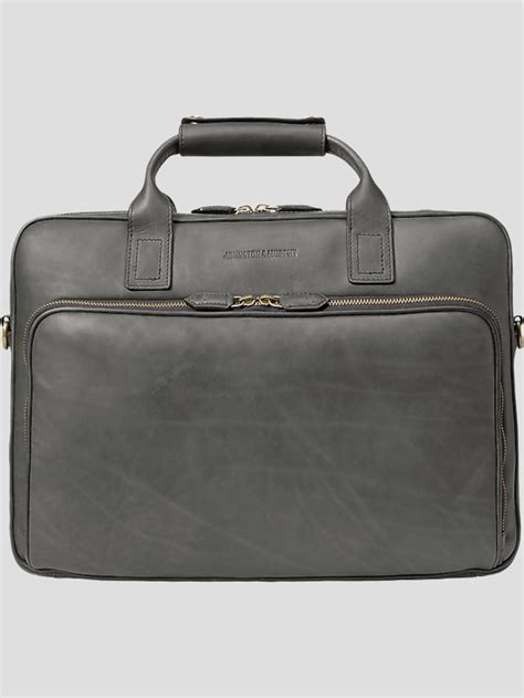 Johnston & Murphy Leather Work Briefcase Laptop Bag, Black | Bags | Men ...