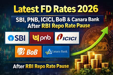 Latest FD Rates 2026: SBI, PNB, ICICI, BoB & Canara Bank After RBI Repo ...