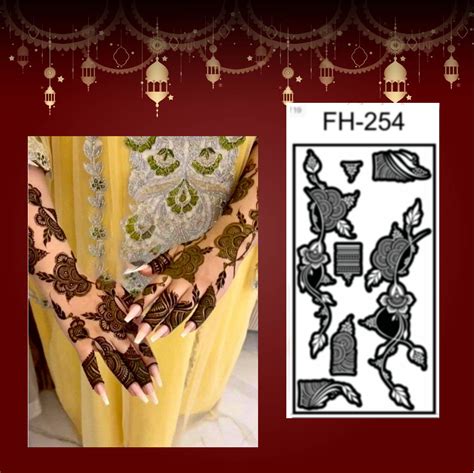 Fanah Henna Stencil FH-252 – Fanahstencils