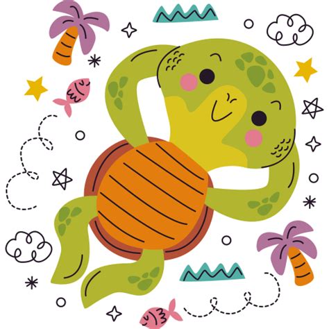 Turtle Stickers - Free animals Stickers