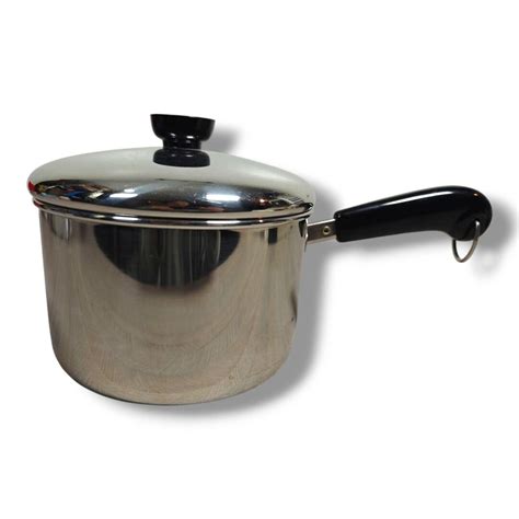 Revere Ware 3 Qt Stainless Steel Saucepan With Lid Steel Bottom Clinton IL - Etsy