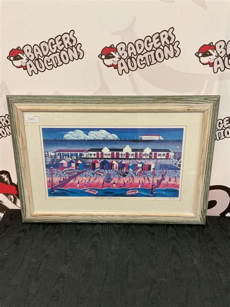 Lewis 2000 signed limited edition print of sherringham beach huts ...