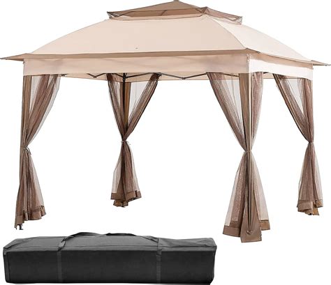 INWAVE Pop up Gazebo 10x10ft Backyard Gazebo Brown India | Ubuy