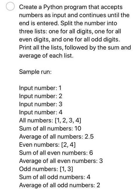 Image result for Python Input List of Numbers
