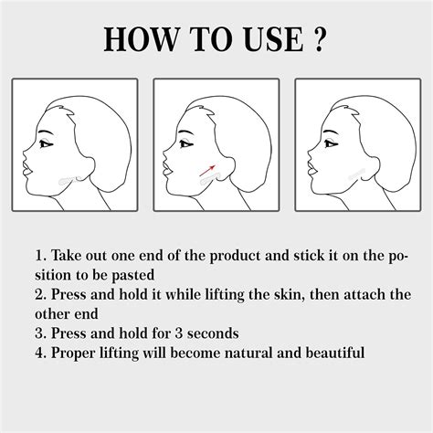 Buy Vanity Planet Steamer Face Lift Tape Lift Sticker For Face Instant ...