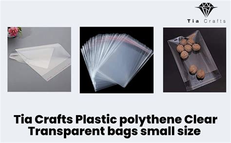 Tia Crafts Plastic polythene Clear Transparent bags small size Self ...