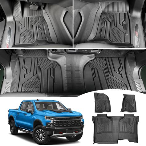 JTYZSM Truck Floor Mats for 2019-2025 Chevy Silverado/GMC Sierra 1500 ...