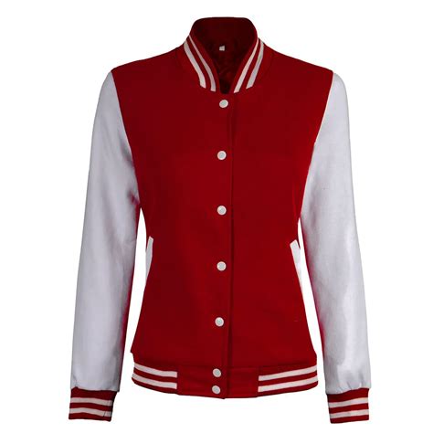 Red and White Woolen Leather Jacket for Men | JM