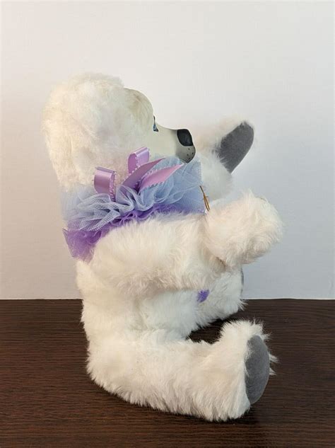1988 Sandra Wright Justiss Lavynder Blu Bear Jointed Original Tag 196/285 IDNA | #4730484705