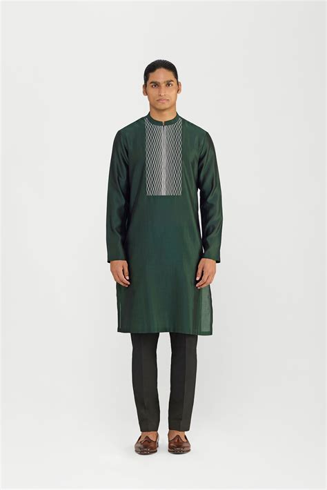 Corded Trellis Chanderi Silk Kurta Set – Amit Aggarwal