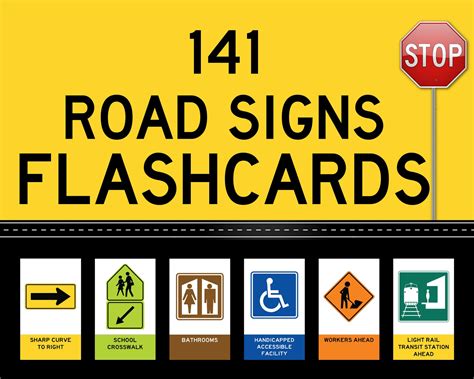 141 USA Road Sign Flashcards Traffic Sign Street Signs | Etsy