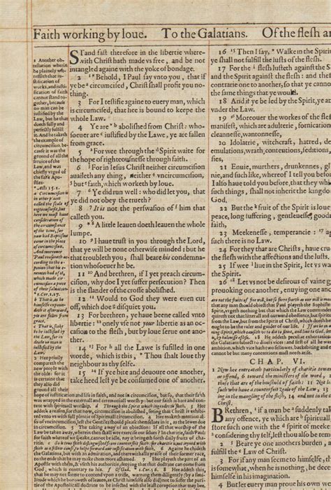 Geneva - 1607 folio - GALATIANS 4-6 - Historic Bibles & Engravings