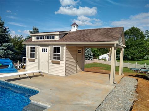 Amish Pool House Sheds Pool House Sheds | Amish Prefab Poolside Shed