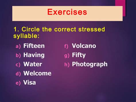 Stressed syllables | PPT