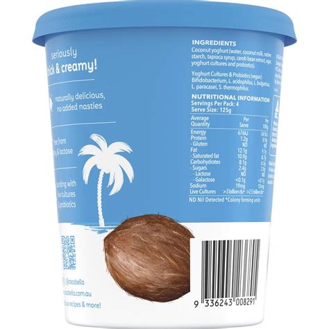Cocobella Dairy Free Coconut Yoghurt Natural 500g | Woolworths
