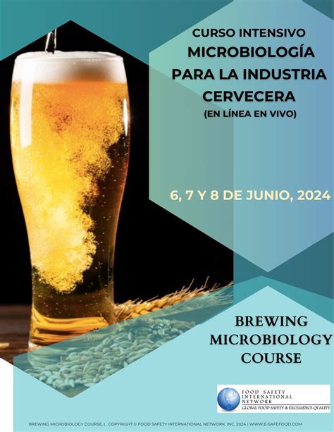 BREWING MICROBIOLOGY COURSE (ONLINE ON LIVE) - e-safefood