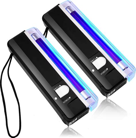 2 Pcs Handheld UV Black Light Torch Portable Blacklight LED UV Light ...