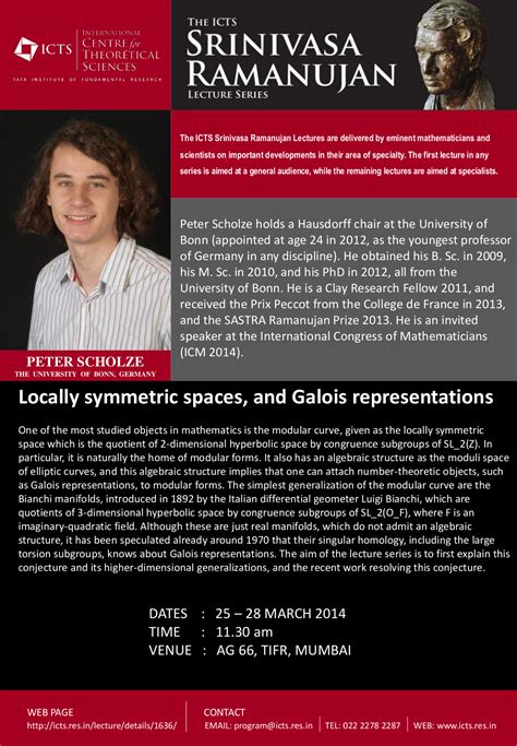 Locally symmetric spaces, and Galois representations | ICTS