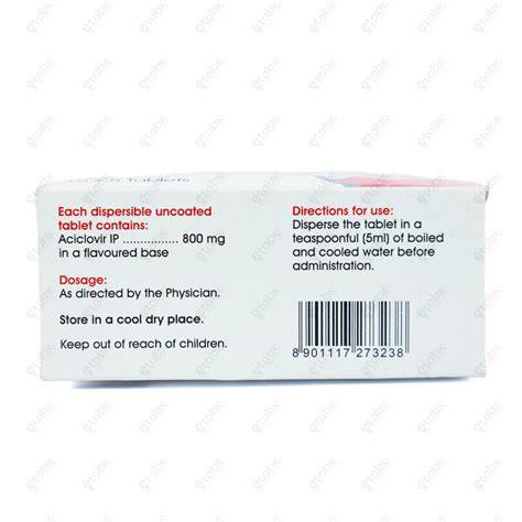 Acivir 800mg DT Tablet 10's – ETABX
