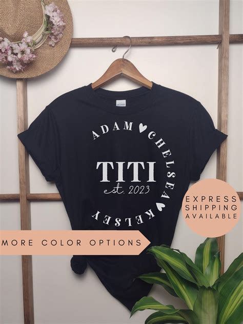Personalized Titi Est Shirt With Names, Custom Spanish Aunt Shirt ...
