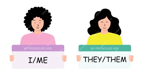 Mi pronombre yo yo ellos y ellos para estudiar inglés | Vector Premium