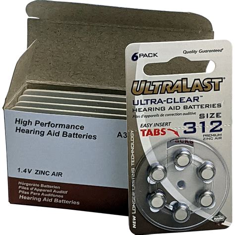 312 Hearing Aid Batteries | Renata Hearing Aid Batteries 312
