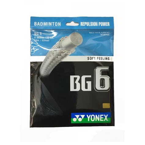 Buy Yonex BG 6 Badminton Racket String (Black) Online at Low Prices in ...