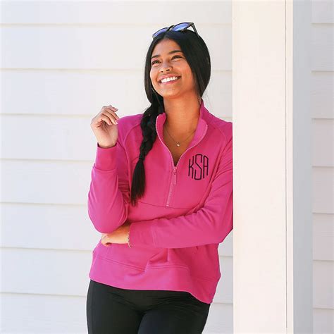 Personalized Quarter Zip Pullover | Marleylilly